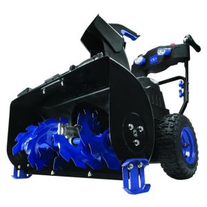 Snow Joe iON8024-XR 80-Volt iONMAX Cordless Two Stage Snow Blower Kit | 24-Inch | 4-Speed | Headlights | W/ 2 x 5.0-Ah Batteries and Charger [Remanufactured]