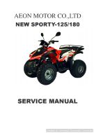 Aeon New Sporty 125 180 Service Manual