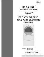 Maytag Med GD9700S Front loading Gas And Electric Dryer Manual