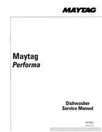 Maytag Performa 16010622 Dishwasher Service Manual