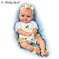 Ping Lau "Bee Kind" Baby Doll With Magnetic Pacifier