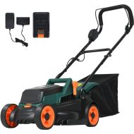 SUNCOO 40V Lawn Mower Battery Powered, 13-Inch Cordless Rotary Mowers, 25Amp Push Grass Cutter with 7 Gal. Grass Catcher, 4Ah Battery& Charger
