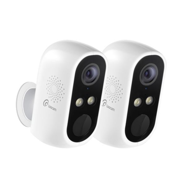 Loocam 2 Pcs Wire-Free Security Camera, 1080p Rechargeable Battery-Powered Surveillance Camera, 2-Way Audio, PIR Motion Detection