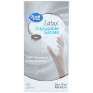 Great Value Latex Disposable Gloves, 100 Count