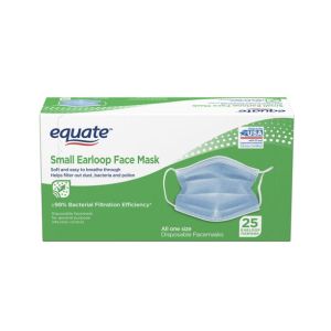 Equate Small EarLoop Face Mask, 25 Count