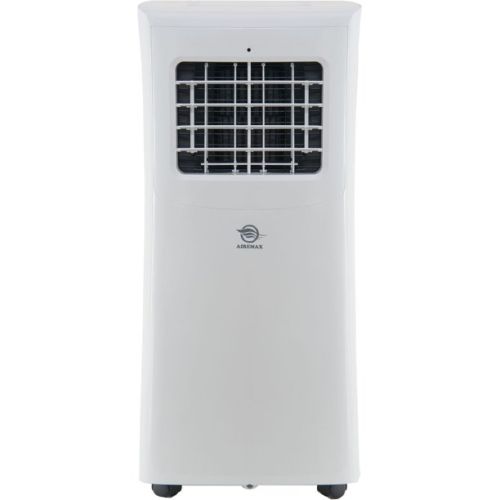 AireMax Portable Air Conditioner with Remote Control | AC for Rooms up to 300 Sq.Ft. | 24H Timer | LED Display | Auto Restart | Wheels | Dehumidifer | White | APO110C