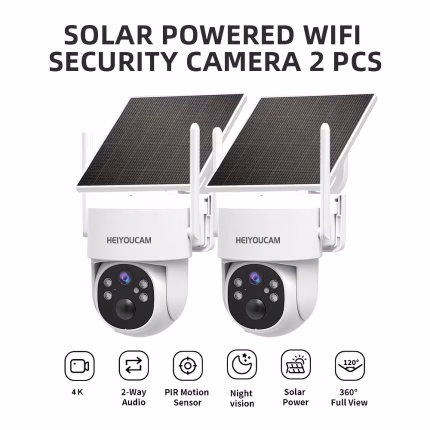 4K Solar Security Cameras Wireless Outdoor