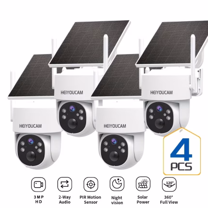 3MP Solar Security Cameras