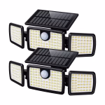 2500LM Solar Outdoor Lights with Motion Sensor
