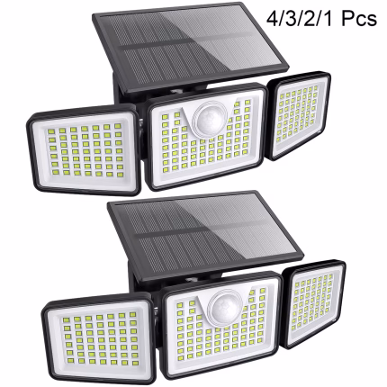 3-Head 270° Wide Angle Street Area Lights