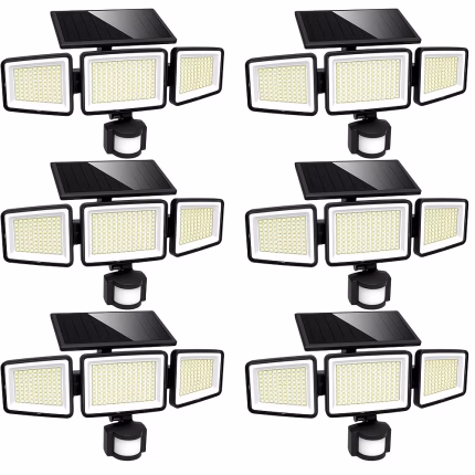 6 Pack Motion Sensor Outdoor Solar Lights