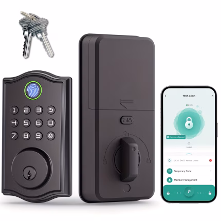 HSSLK Intelligent Deadbolt Lock Featuring 2 Door Handles