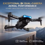 New Professional RC Foldable Drone Features Dual 8K HD Cameras