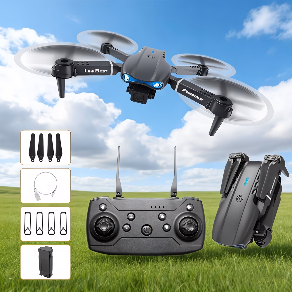 affordable drone 004 E99 Drone with Dual Cameras, Protective Frame for Beginners - Image 1