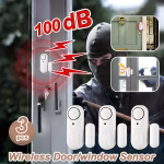 3pcs Portable 100 Decibel Independent Door Magnetic Anti-theft Alarm System